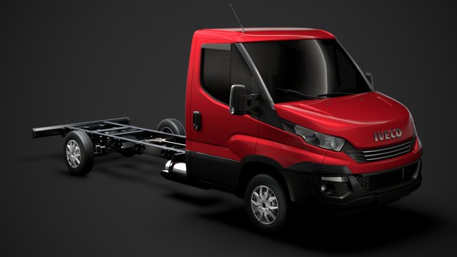 iveco daily single cab l4 chassis 2019 Modelo 3D .c4d .max .obj .3ds .fbx .stl .blend 