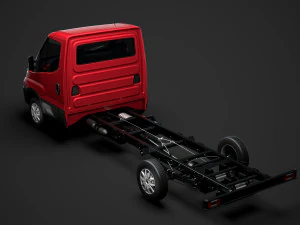 iveco daily single cab l4 chassis 2019 3D Model