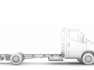 iveco daily single cab l4 chassis 2019 3D Model