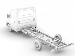 iveco daily single cab l4 chassis 2019 3D Model