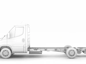 iveco daily single cab l4 chassis 2019 3D Model