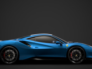 ferarri gtb 488 pista 2020 3D मॉडल