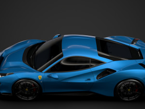 ferarri gtb 488 pista 2020 3D मॉडल