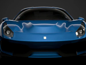 Феррари GTB 488 Pista 2020 года 3D Модель