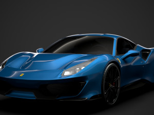 ferarri gtb 488 pista 2020 3D मॉडल