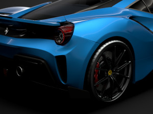 ferarri gtb 488 pista 2020 3D मॉडल