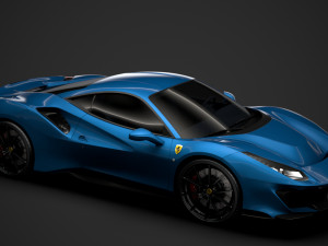 ferarri gtb 488 pista 2020 3D मॉडल