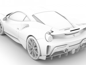 ferarri gtb 488 pista 2020 3D मॉडल