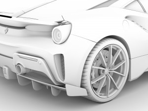 ferarri gtb 488 pista 2020 3D मॉडल