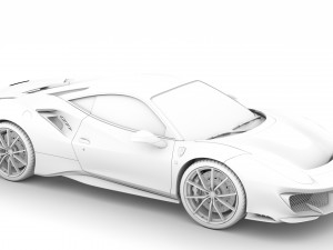ferarri gtb 488 pista 2020 3D मॉडल