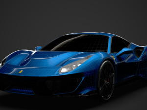 ferarri gtb 488 pista 2020 3D मॉडल