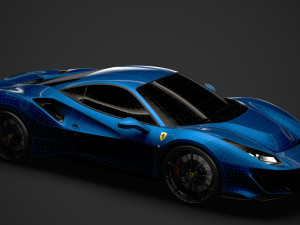 ferarri gtb 488 pista 2020 3D मॉडल