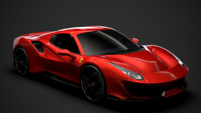 ferarri spider 488 pista 2020 3Dモデル .c4d .max .obj .3ds .fbx .stl .blend