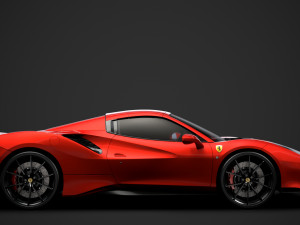 ferarri spider 488 pista 2020 3Dモデル