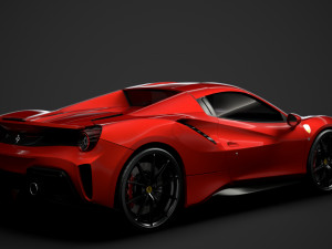 ferarri spider 488 pista 2020 3Dモデル