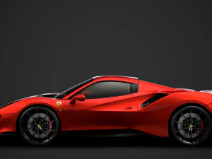 ferarri spider 488 pista 2020 3D Model