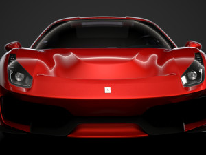 ferarri spider 488 pista 2020 3Dモデル