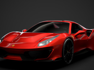 ferarri spider 488 pista 2020 3Dモデル