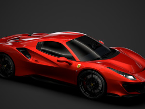 ferarri spider 488 pista 2020 3Dモデル