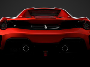 ferarri spider 488 pista 2020 3Dモデル