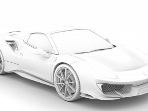 ferarri spider 488 pista 2020 3Dモデル