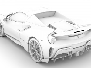 ferarri spider 488 pista 2020 3Dモデル