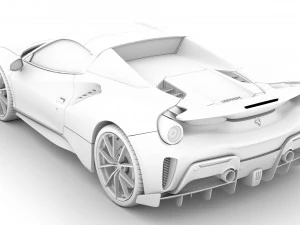 ferarri spider 488 pista 2020 3D Model