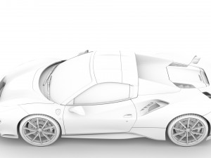 ferarri spider 488 pista 2020 3Dモデル