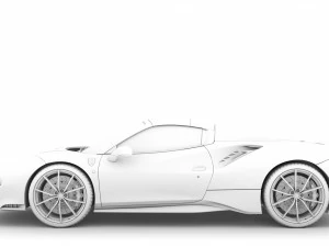 ferarri spider 488 pista 2020 3D Model