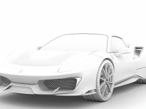 ferarri spider 488 pista 2020 3D Model