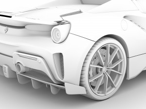 ferarri spider 488 pista 2020 3Dモデル