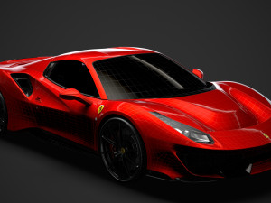 ferarri spider 488 pista 2020 3Dモデル