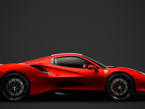 ferarri spider 488 pista 2020 3Dモデル