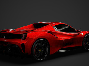 ferarri spider 488 pista 2020 3Dモデル