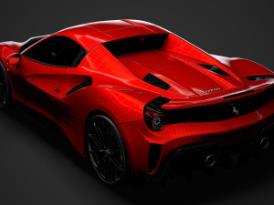 ferarri spider 488 pista 2020 3Dモデル