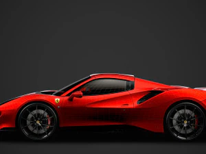ferarri spider 488 pista 2020 3D Model
