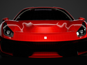 ferarri spider 488 pista 2020 3Dモデル