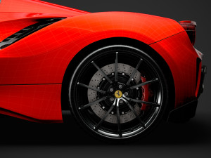 ferarri spider 488 pista 2020 3Dモデル