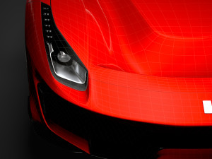 ferarri spider 488 pista 2020 3Dモデル