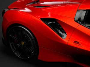 ferarri spider 488 pista 2020 3Dモデル