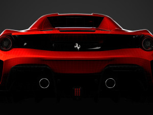 ferarri spider 488 pista 2020 3Dモデル