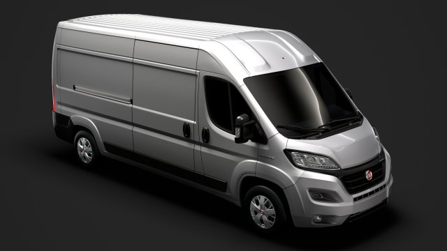 fiat e-ducato van l3h2 2020 Modelo 3D .c4d .max .obj .3ds .fbx .stl .blend 