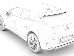 jaguar i pace ev400 adw s 2019 3D Model