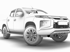 mitsubishi l200 barbarian 2020 3D Model