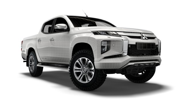 mitsubishi l200 barbarian x 2020 3D Модель .c4d .max .obj .3ds .fbx .stl .blend 