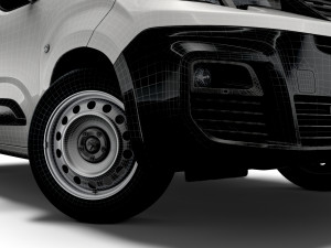 peugeot partner professional standard uk-spec 2020 3D मॉडल