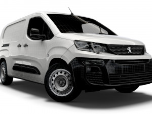 peugeot partner uk-spec professional crew van 2020 3D Model