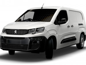 peugeot partner uk-spec professional crew van 2020 3D Model