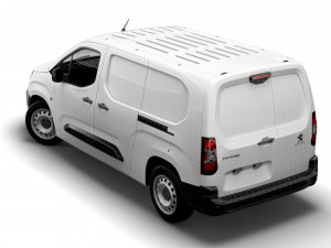 peugeot partner uk-spec professional crew van 2020 3D Model