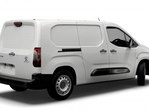 peugeot partner uk-spec professional crew van 2020 3D Model